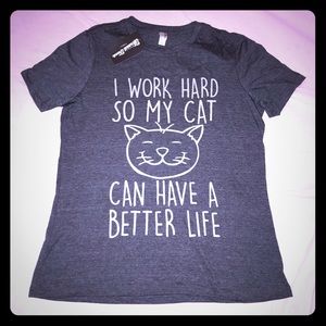 Cat Tee. NWT